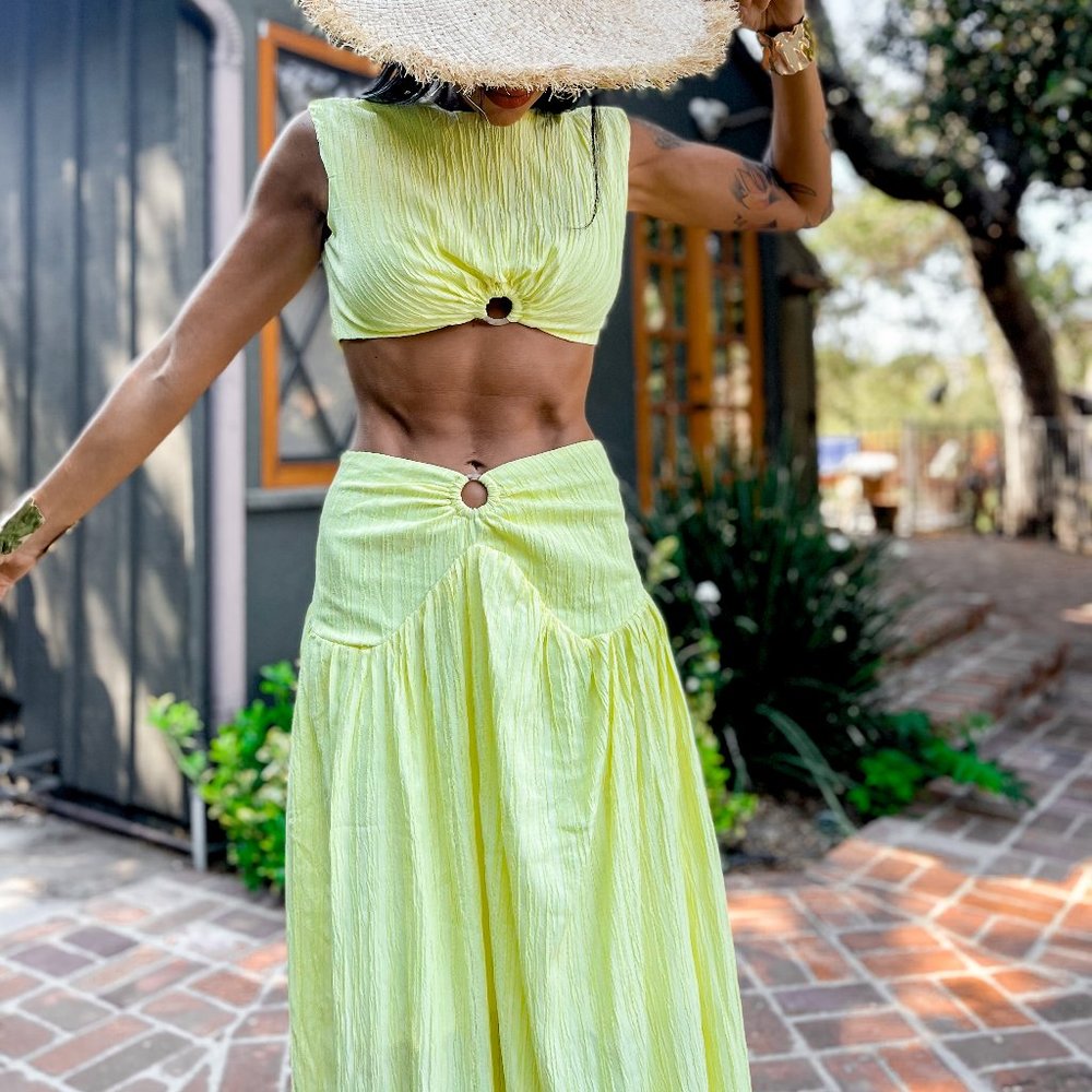 Bohemian Lemon Yellow Two Piece Set - Picture 7 of 13